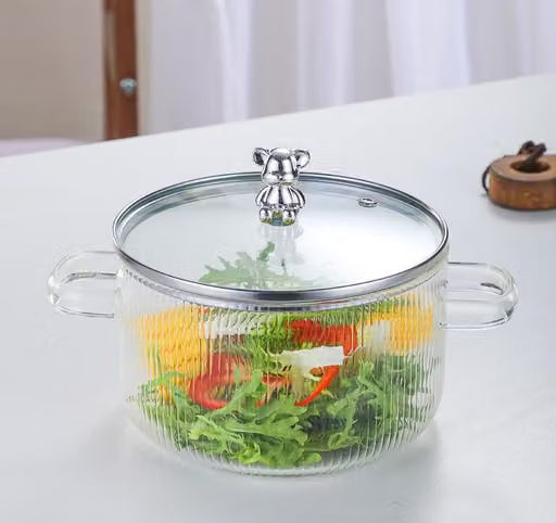 Borosilicate Glass Cooking Pot 1.6L | Stovetop Saucepan