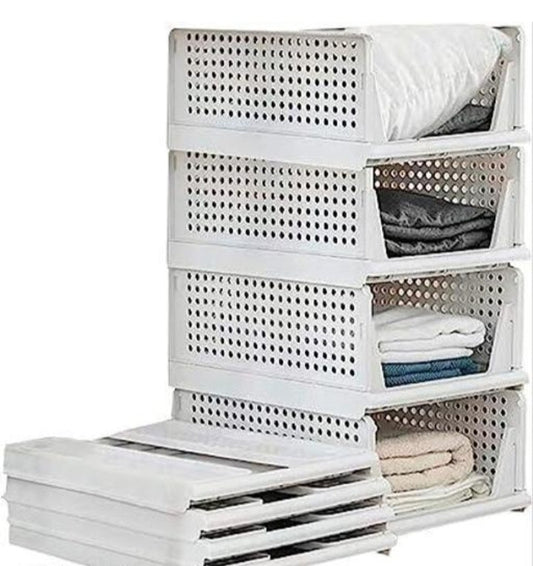 Foldable Sliding Storage Drawer Organizer – Multi-Layer Wardrobe Storage Bin