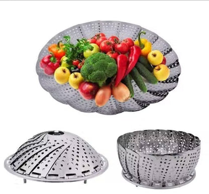 Stainless Steel Adjustable Vegetable Steamer Basket