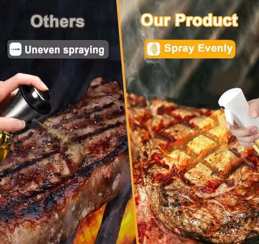 200ml Glass Oil Sprayer Bottle for Cooking, BBQ & Air Fryer