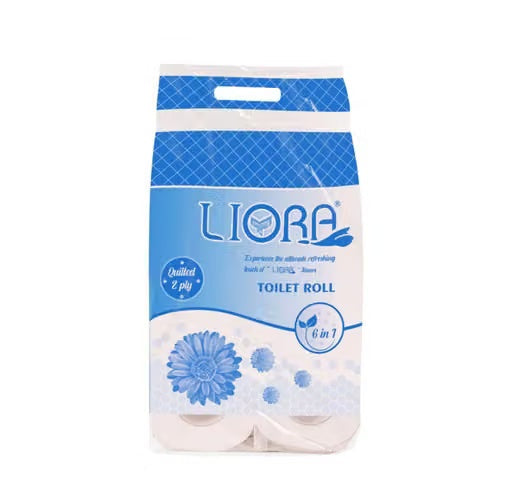 La-Sani 2 Ply Ultra-Soft Toilet Paper Rolls 6 Pack 1110 Pulls