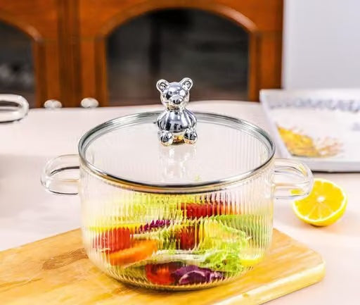 Borosilicate Glass Cooking Pot 1.6L | Stovetop Saucepan