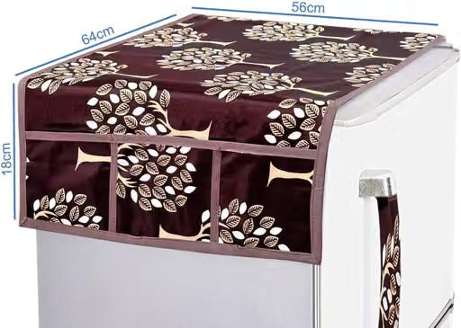 Fridge Top Cover with 6 Utility Pockets – Pack of 1