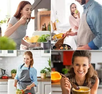 Handmade Wooden Cooking Spoon Set of 6 – Non-Stick Safe