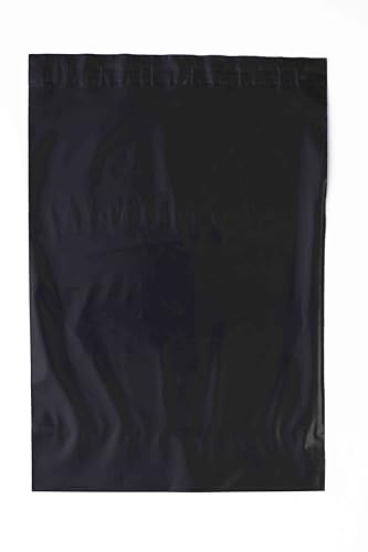 Porpoise Black Tamper Proof Courier Bags 10 x 14 Inch Pack of 1000 with POD Jacket Self Adhesive Poly Mailer for E Commerce Shipping Packaging