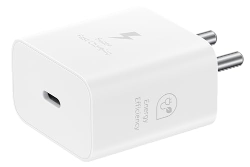 Samsung 25W USB-C Super Fast Charger Adapter (GaN, No Cable) – White