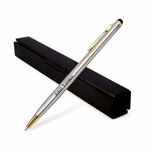 MANAMA Personalized Metal Ballpoint Pen with Gift Box – Blue Ink