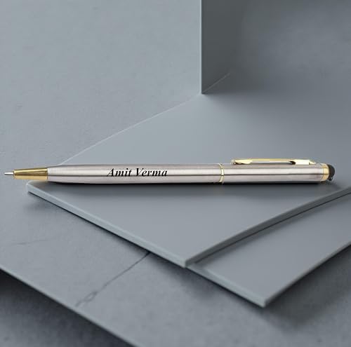 MANAMA Personalized Metal Ballpoint Pen with Gift Box – Blue Ink