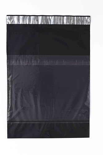 Porpoise Black Tamper Proof Courier Bags 10 x 14 Inch Pack of 1000 with POD Jacket Self Adhesive Poly Mailer for E Commerce Shipping Packaging