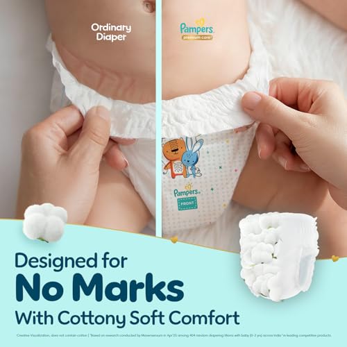 Pampers Premium Care Pant Diapers M 54 Count – 360° Cottony Soft
