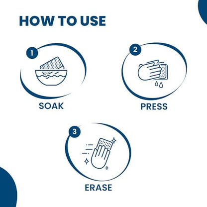 Magic Cleaning Sponge – Multi-Surface Scratch-Free Melamine Sponge (Pack of 4)