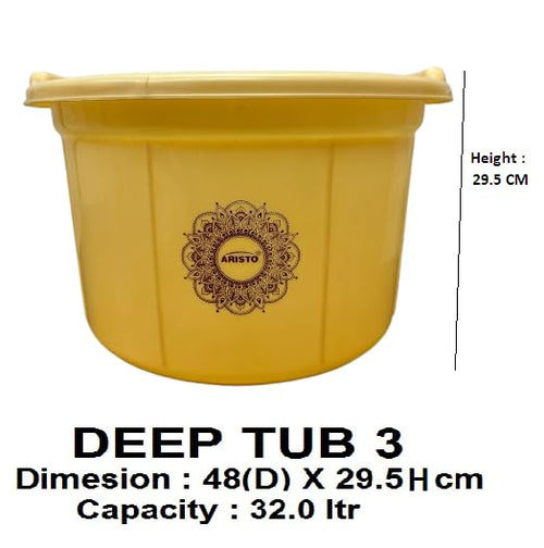 Aristo Multipurpose Plastic Tub 32 Ltr Aqua peach Combo