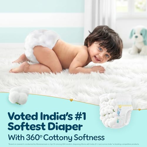 Pampers Premium Care Pant Diapers M 54 Count – 360° Cottony Soft