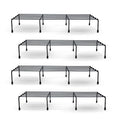 BonKaso Premium Rectangular Anti-Rust Metal Plant Stand Set (Pack of 4) - Stylish Black Stands for Indoor, Outdoor, and Balcony Use
