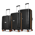 Aristocrat Altitude Set of 3 (Cabin+Medium+Large) Trolley Bags, Black