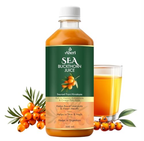 Sea Buckthorn Juice 500 ML | Buckthorn Berry Herbal Juice with Natural Vitamin C, Omega 3 6 7 9 & Antioxidants | Herbal Support for Immunity, Skin Glow & Gut Health - Pack of 1