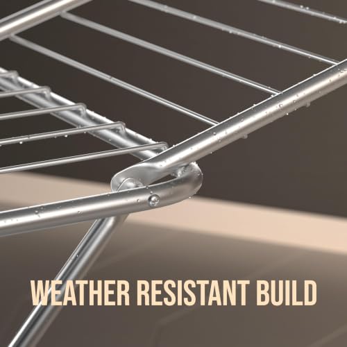 Amazon Basics 3-Way Foldable Cloth Drying Stand – 42 Ft, 20 Rails