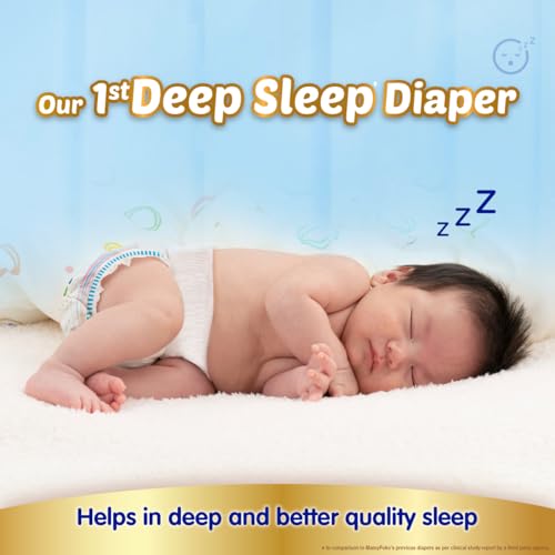 MamyPoko Pants Extra Absorb Baby Diapers, Medium (M size) | 7-12 kg | 74 Count |Deep Sleep Diapers| Soft gentle fit |Deep Absorbent Crisscross | skin friendly with coconut oil |