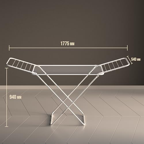 Amazon Basics 3-Way Foldable Cloth Drying Stand – 42 Ft, 20 Rails