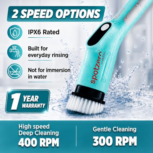 Spotzero by Milton 8-in-1 Electric Spin Scrubber – 400 RPM