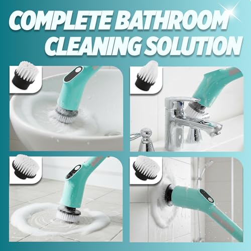 Spotzero by Milton 8-in-1 Electric Spin Scrubber – 400 RPM