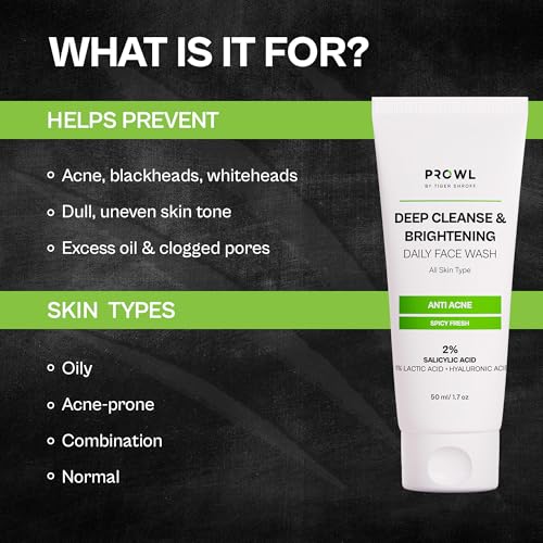 PROWL by Tiger Shroff Facewash - 2% Salicylic, 1% Lactic & Hyaluronic Acid