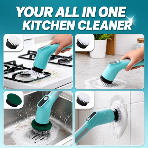 Spotzero by Milton 8-in-1 Electric Spin Scrubber – 400 RPM