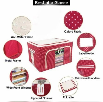 Foldable Closet Storage Boxes, Store Your Clothes, Sarees, Blankets, Winter Items
