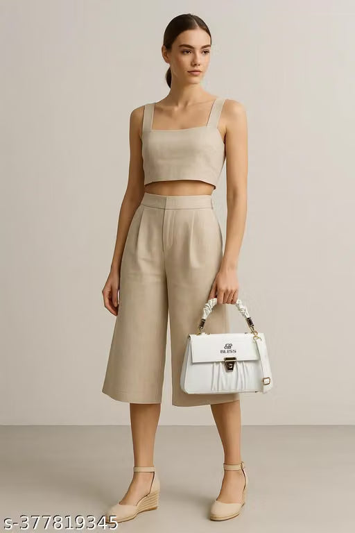 Women's White PU Leather Sling Bag | Stylish Shoulder Bag