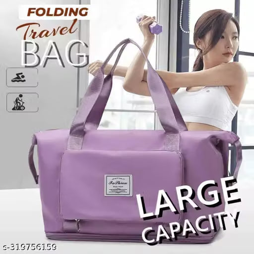 Foldable Travel Duffle Bag | Shoulder & Shopping Bag for Women