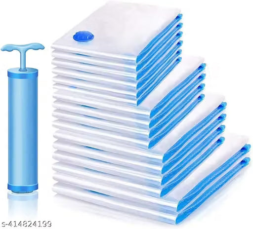 5-Pack Vacuum Storage Bags with Hand Pump – Space Saver
