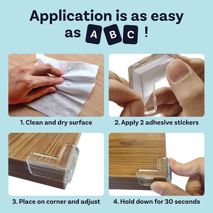 Baby Safe Clear Corner Guards (With Adhesive Tape) 👶⚡